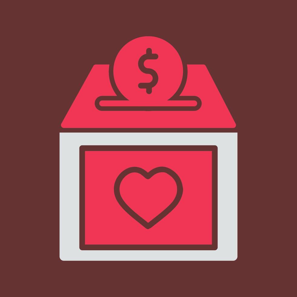 Charity Box Vector Icon