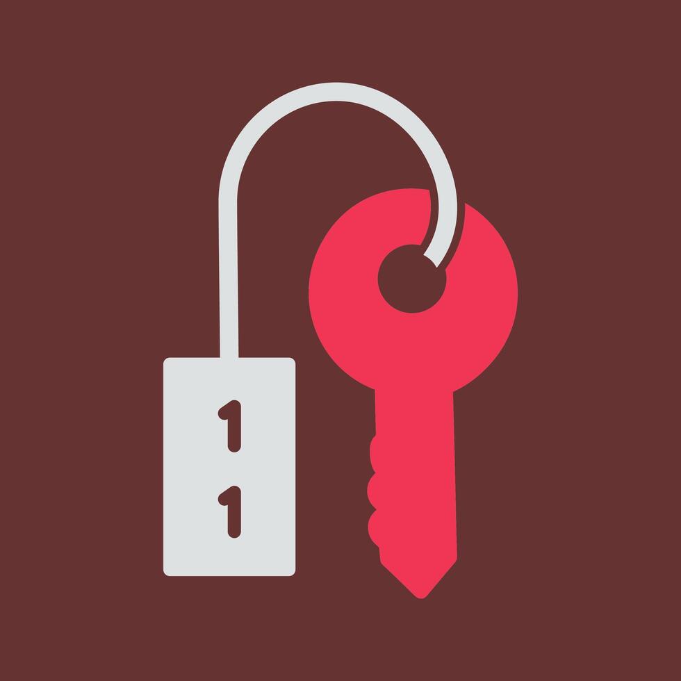 Room Key Vector Icon