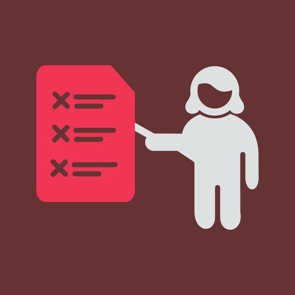 Female Presenter I Vector Icon