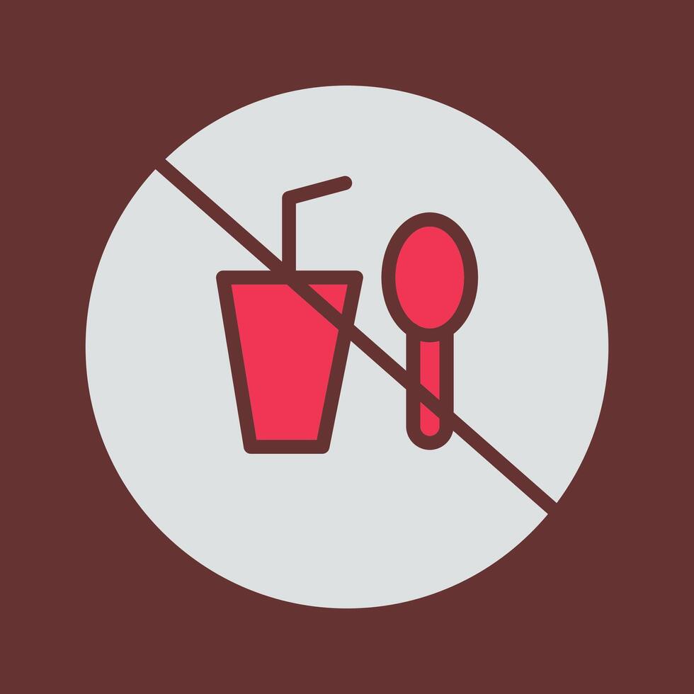 No Food or Drinks Vector Icon