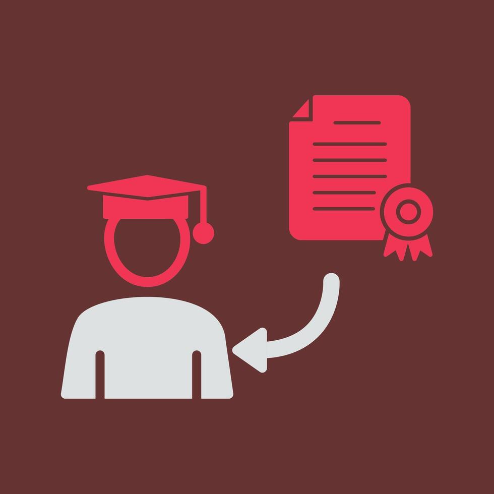 Receiving Diploma Vector Icon