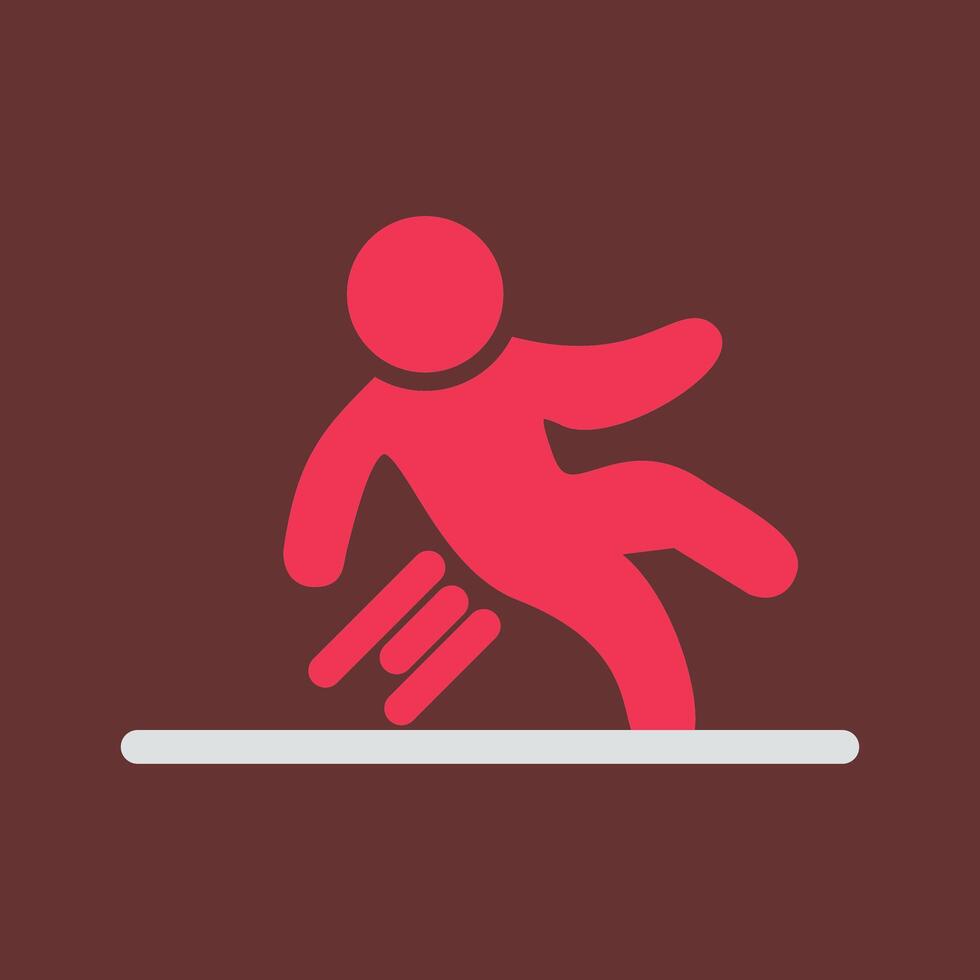 Danger of Slipping Vector Icon