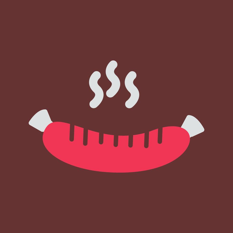 Hot Sausage Vector Icon