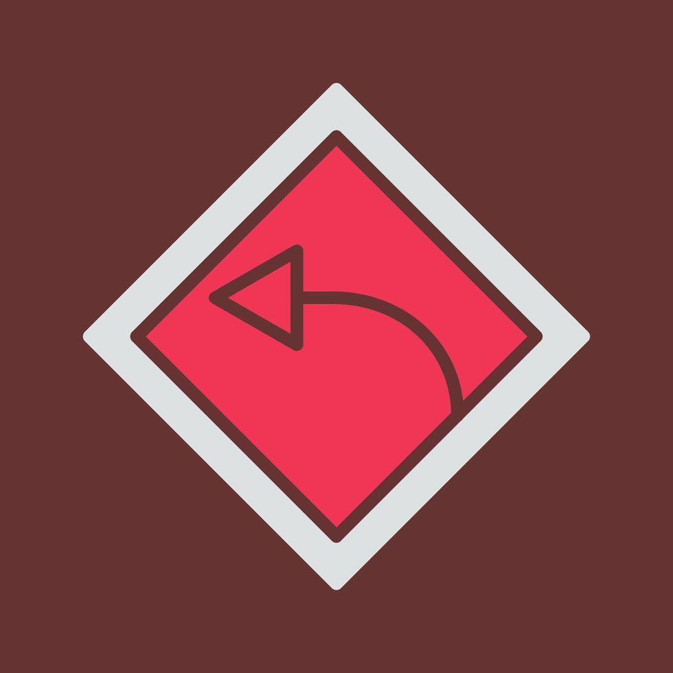 Left Turn Vector Icon