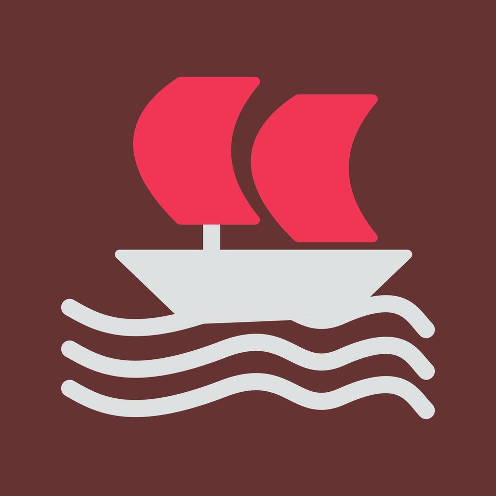 icono de vector de barco