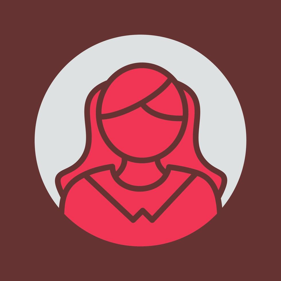 Female Profile Vector Icon
