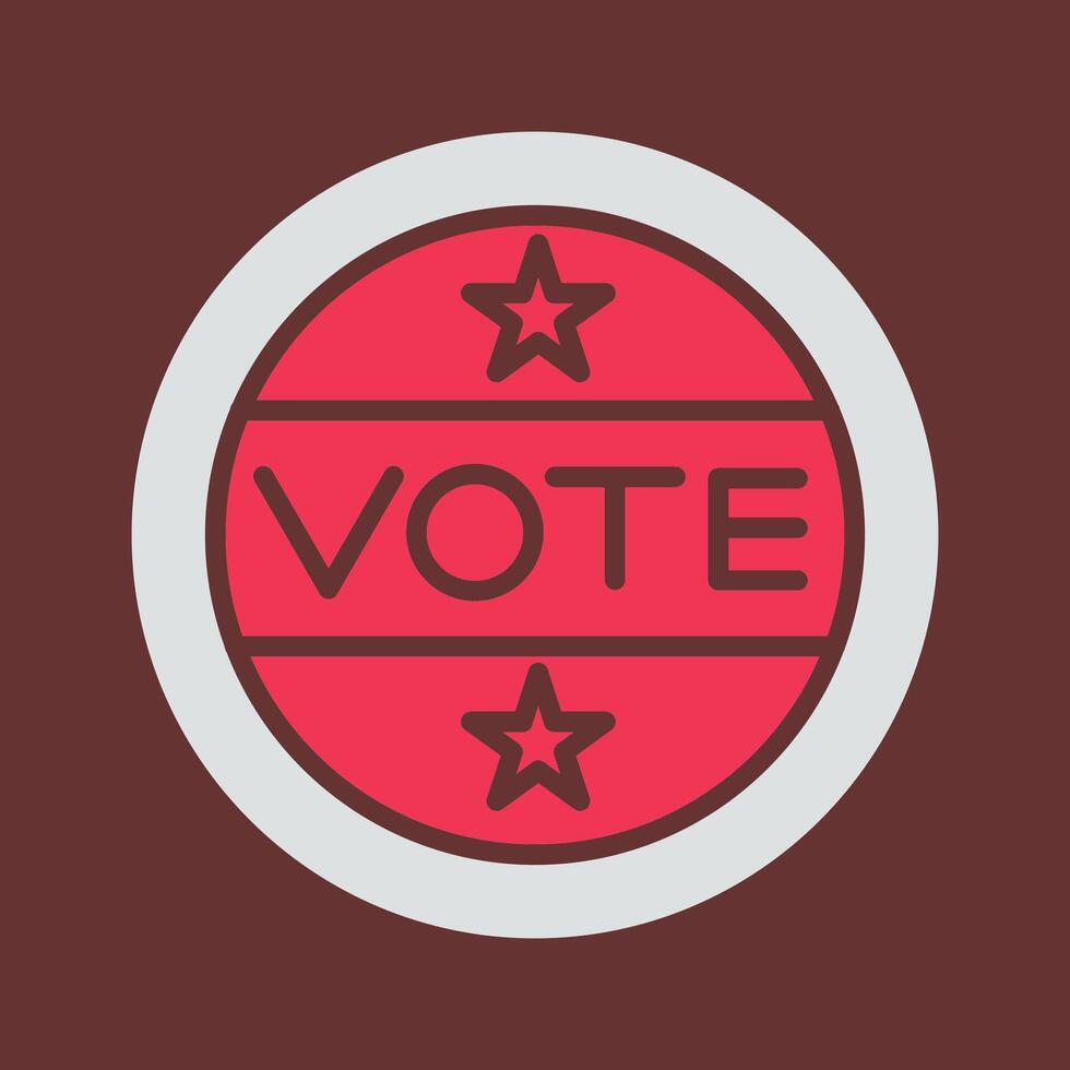 Vote Sticker Vector Icon