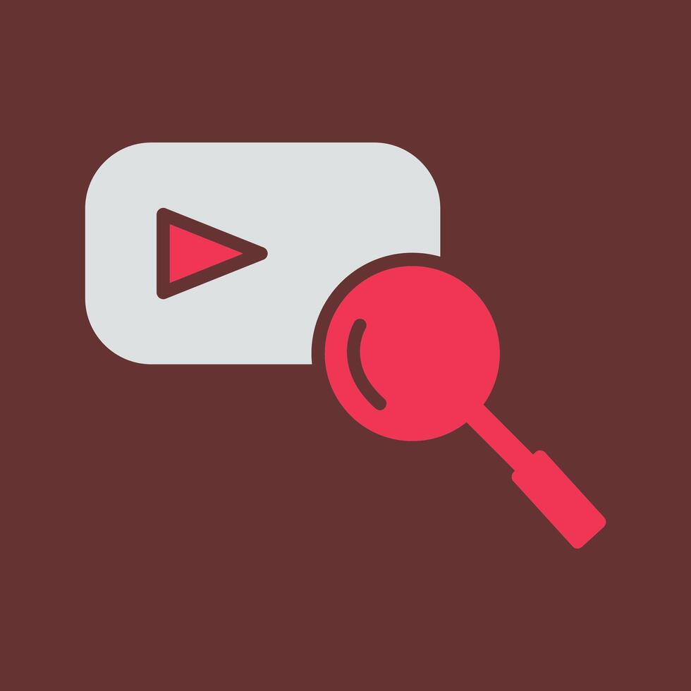 YouTube Search Vector Icon