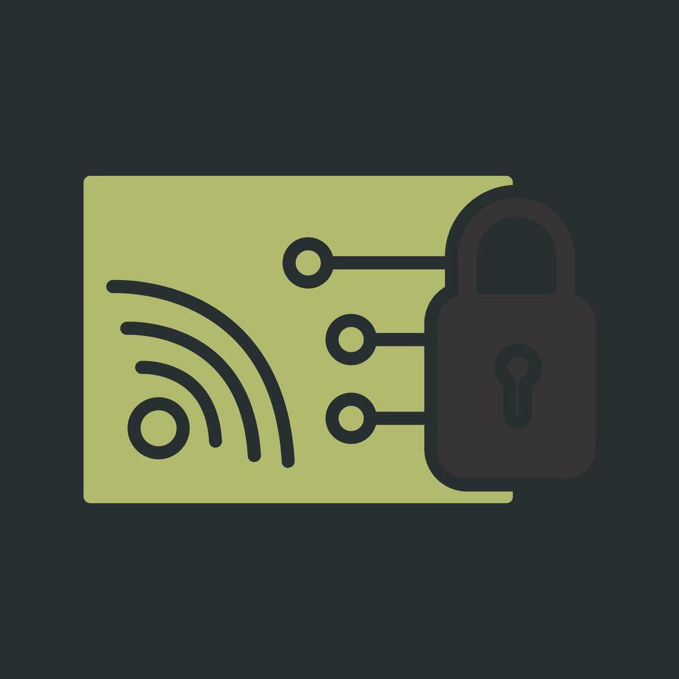 Protected WiFi Vector Icon