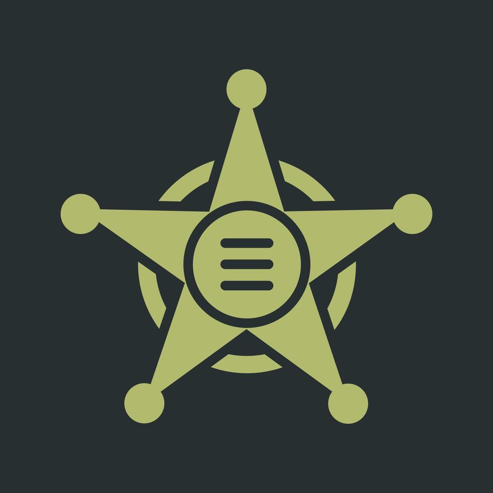 Sheriff Badge Vector Icon