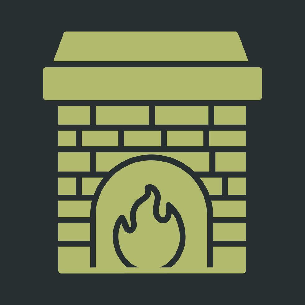 Fireplace Vector Icon