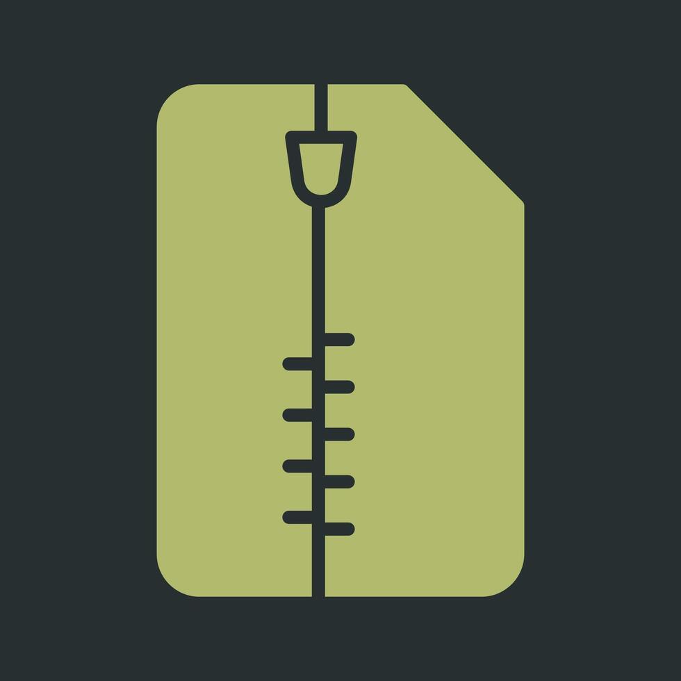 Zipped Document Vector Icon