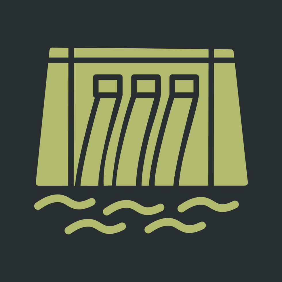 Water Dam Vector Icon