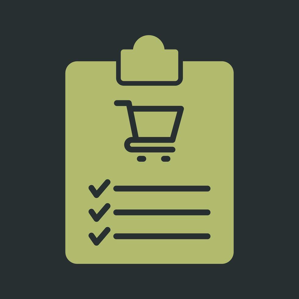 Shopping List Vector Icon