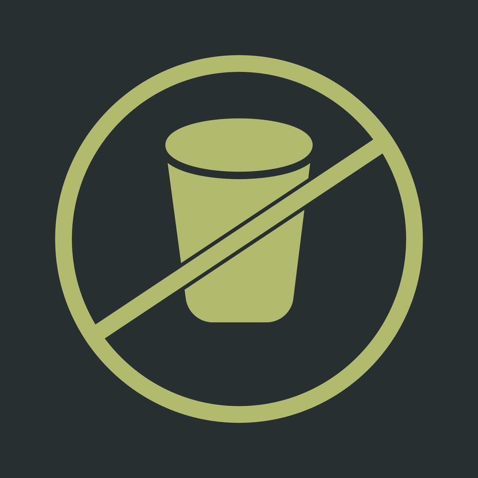 No Drinks Vector Icon