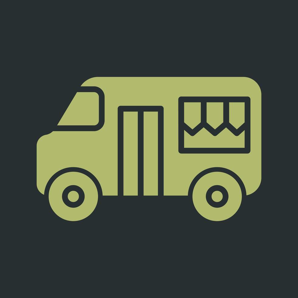 Fast Food Truck Vector Icon