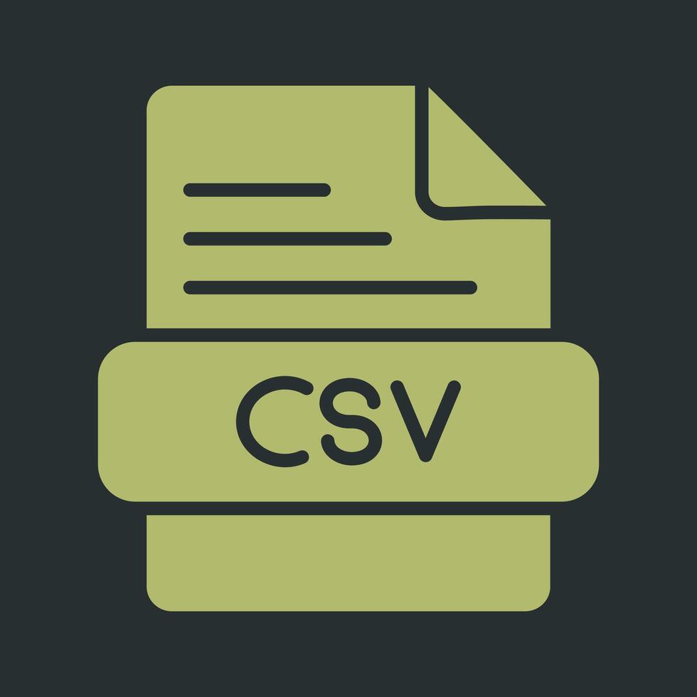 icono de vector csv