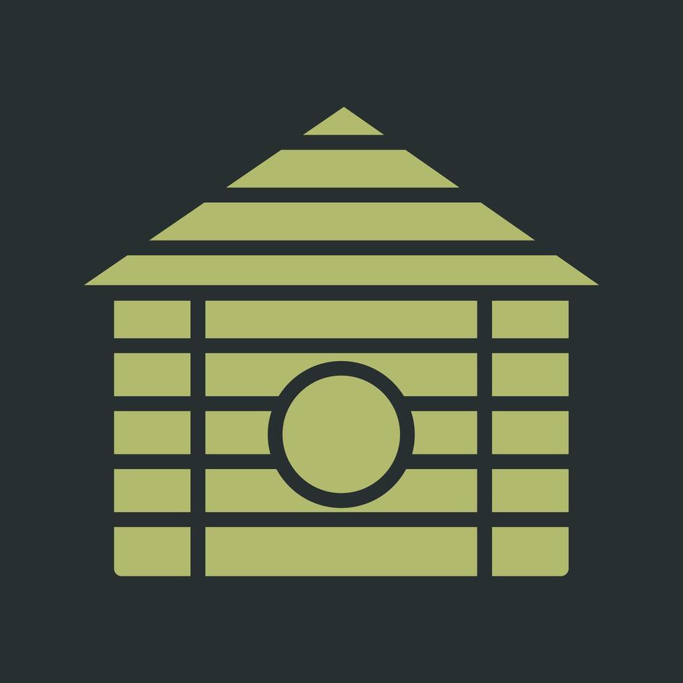 Wood Cabin Vector Icon