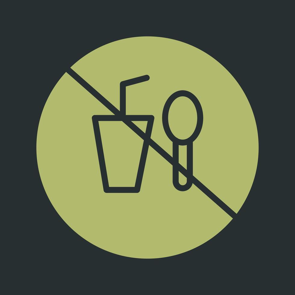 No Food or Drinks Vector Icon