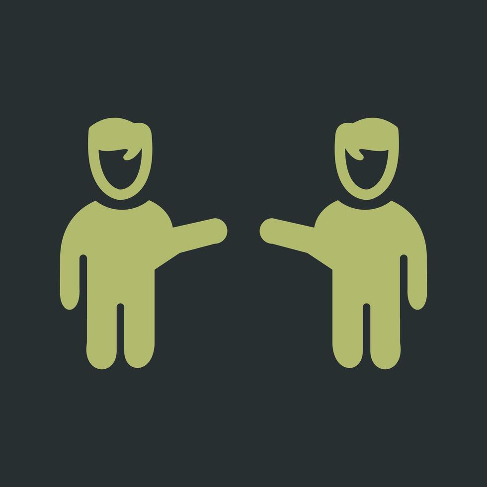 Waving to People I Vector Icon