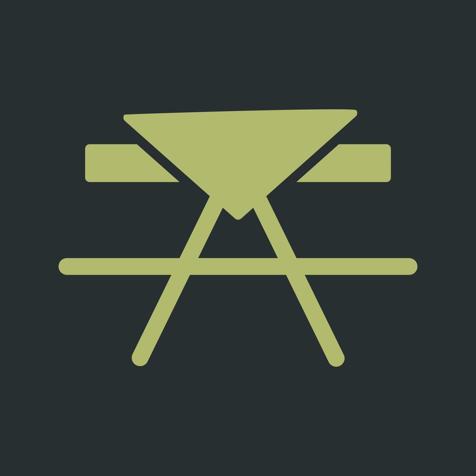 Picnic Table Vector Icon