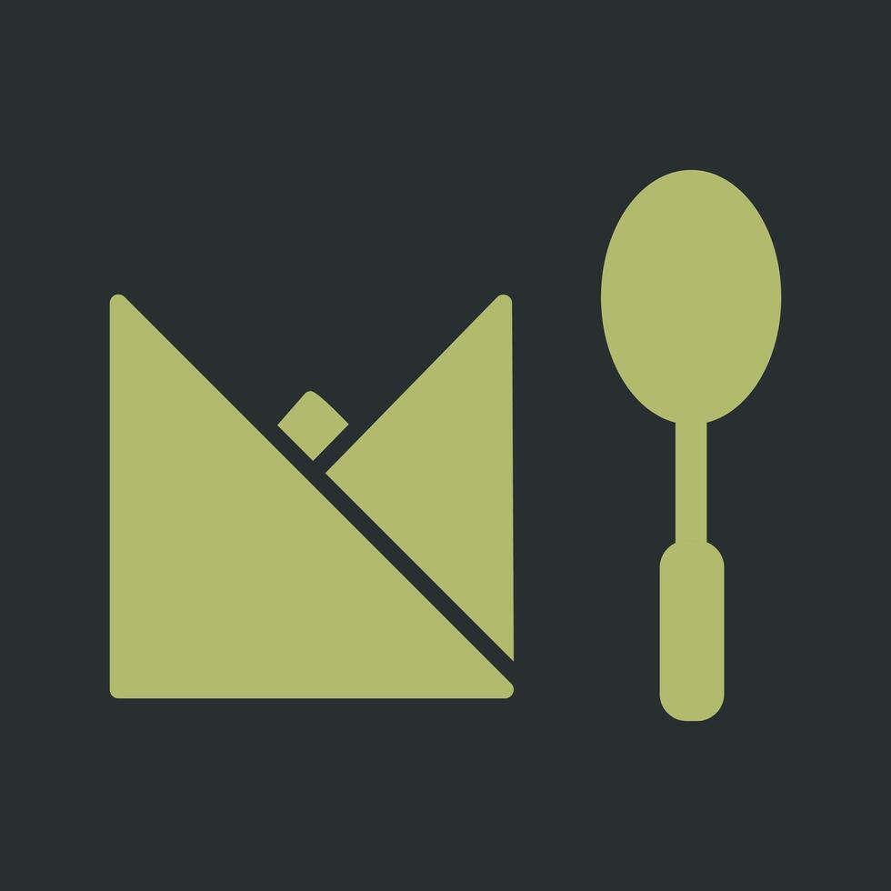 Spoon and Napkin Vector Icon