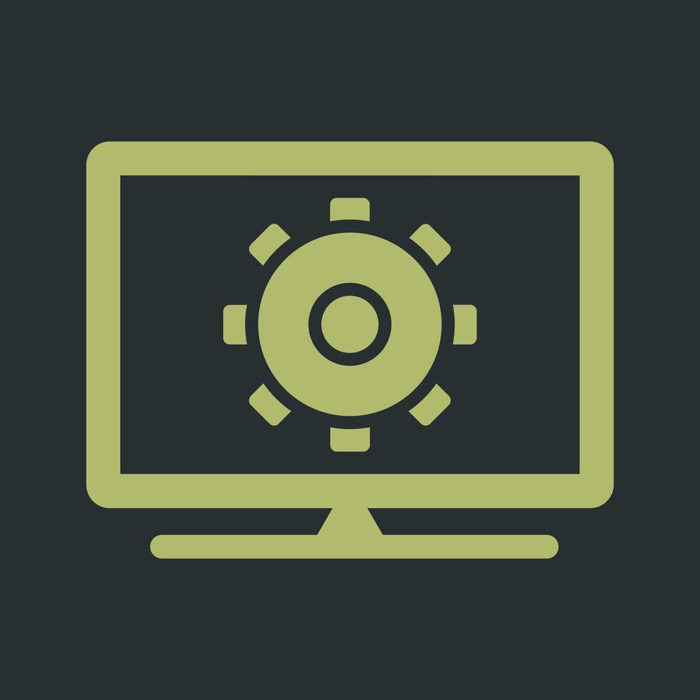 Computer Settings Vector Icon