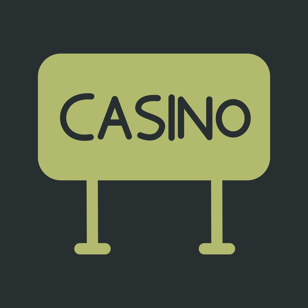 icono de vector de signo de casino