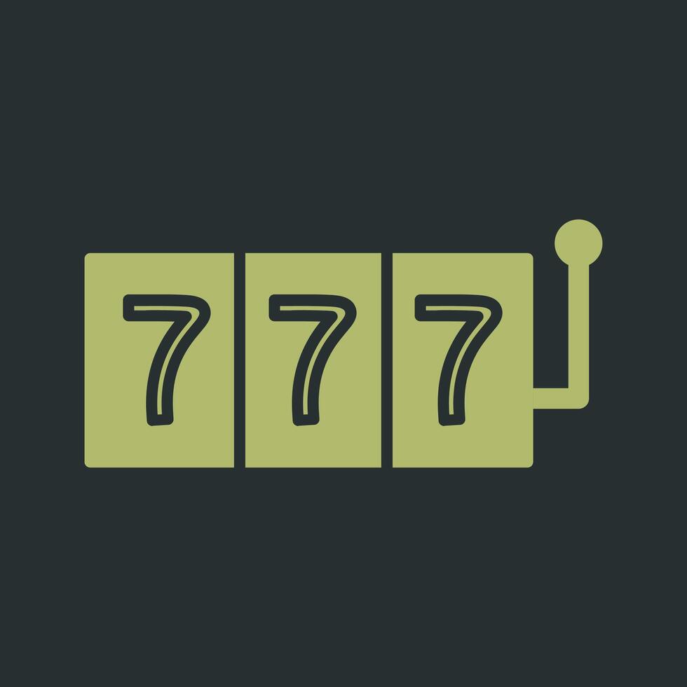 Slot Machine with Sevens Vector Icon