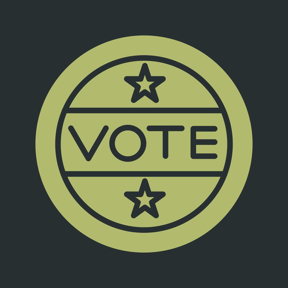Vote Sticker Vector Icon