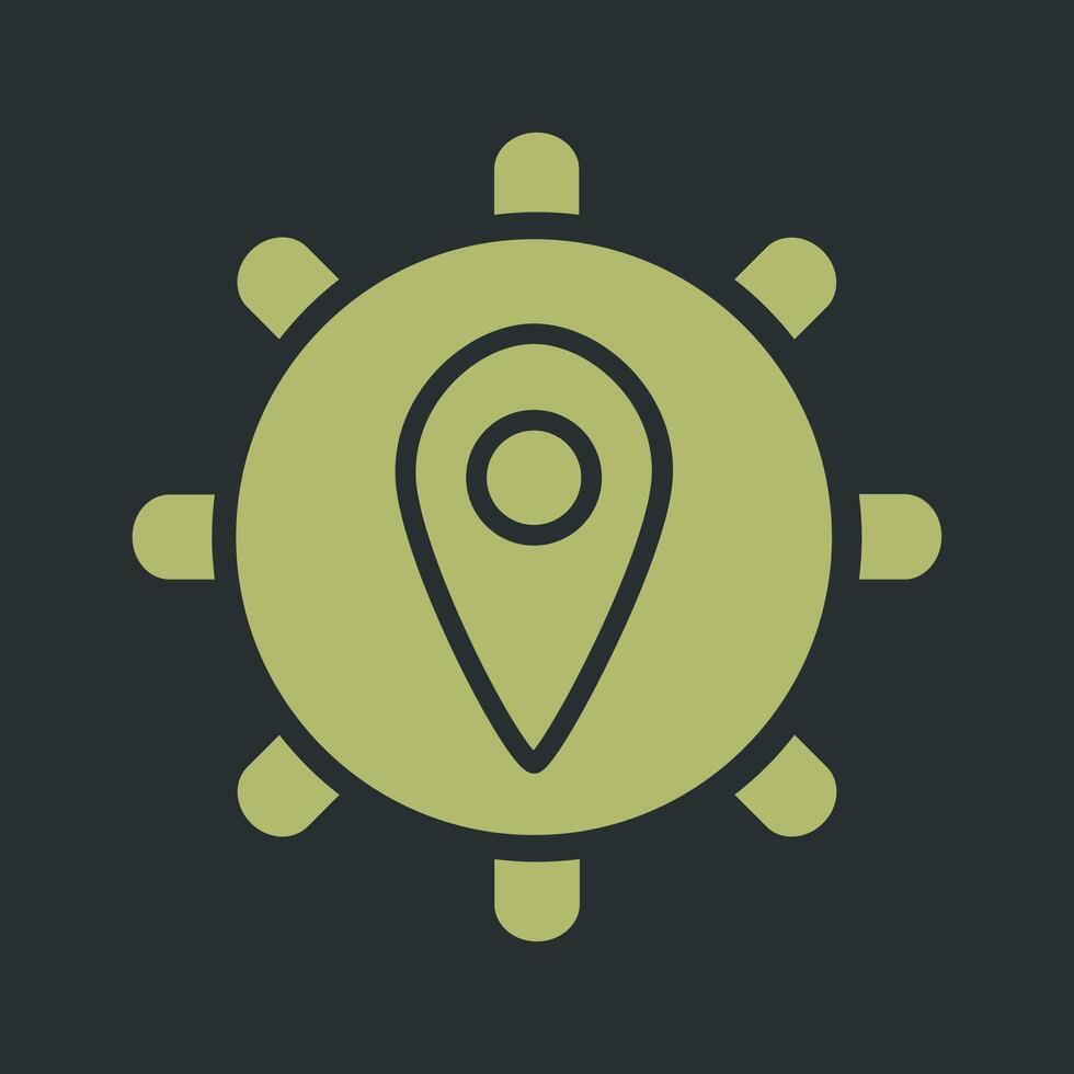 icono de vector de configuración de ubicación