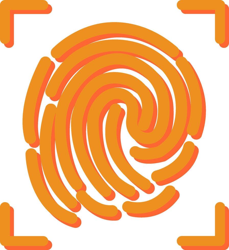 Fingerprint Lock Vector Icon