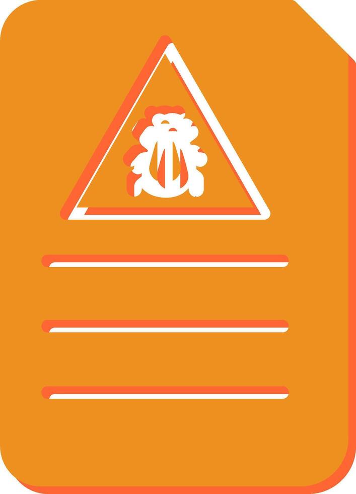 Bug Document Vector Icon