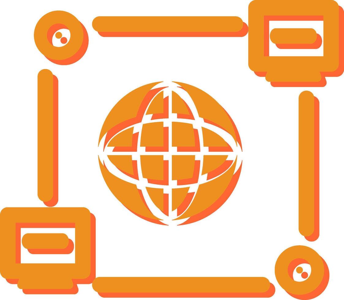 Computer Connection Vector Icon