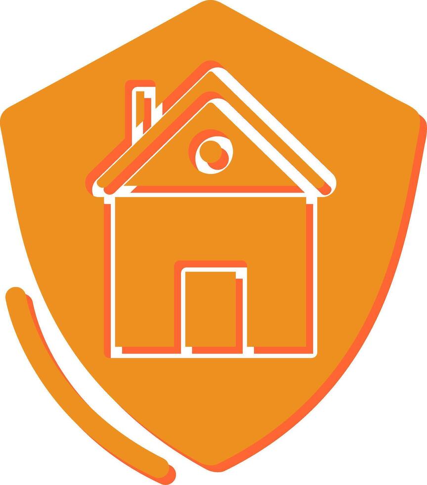 icono de vector de protección de casa