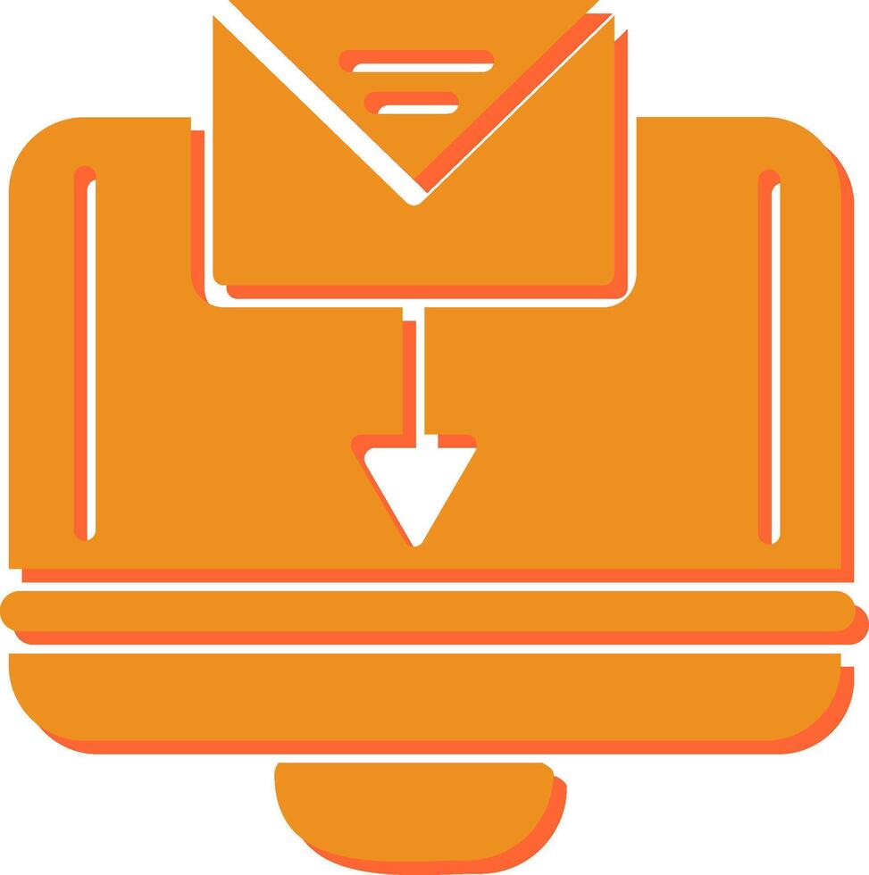 correo subir vector icono