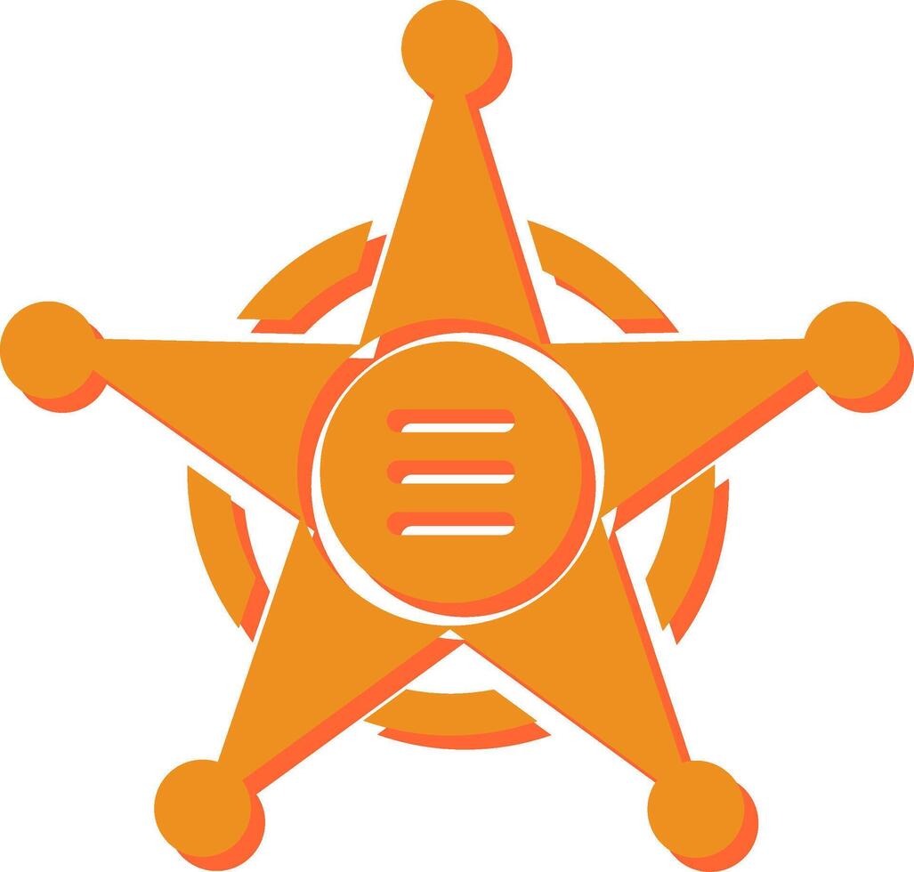 Sheriff Badge Vector Icon