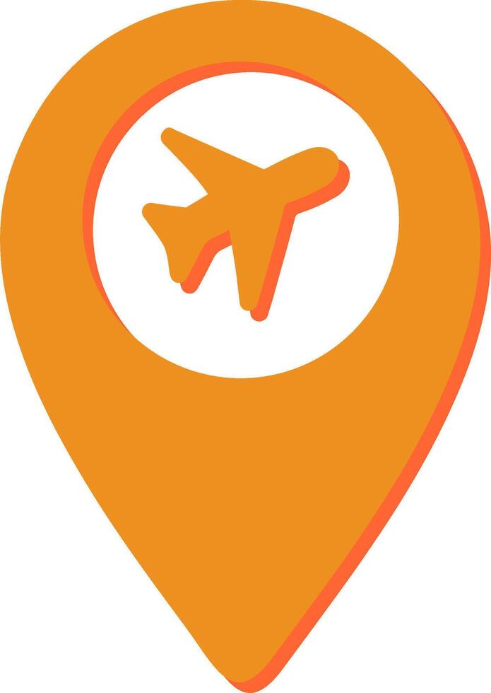 Airport Location Vector Icon