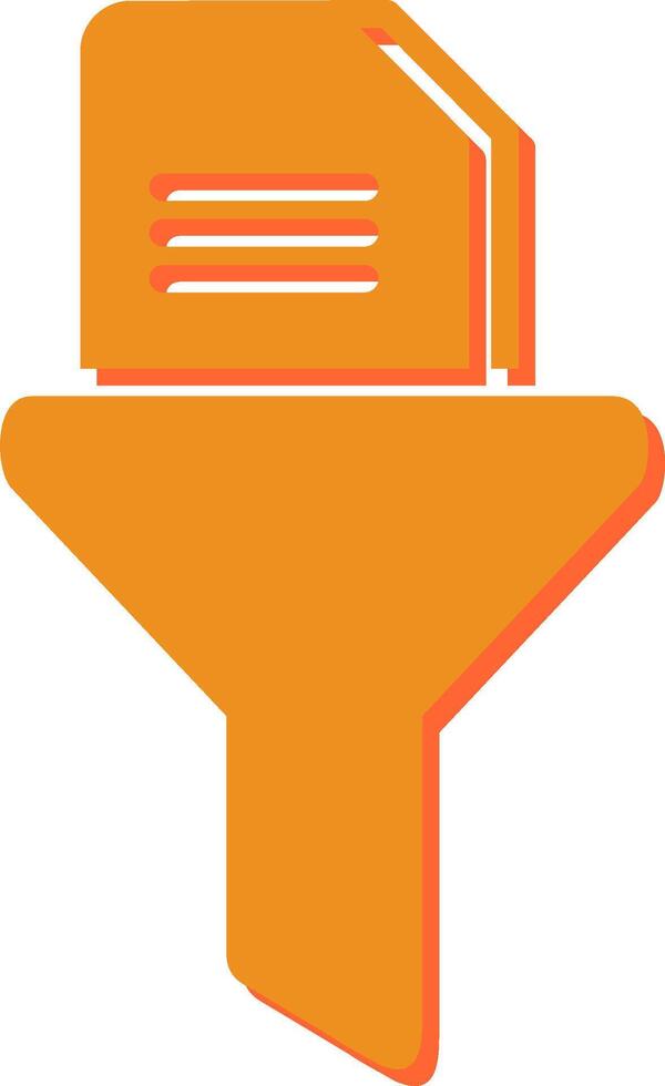 Filtering Document Vector Icon