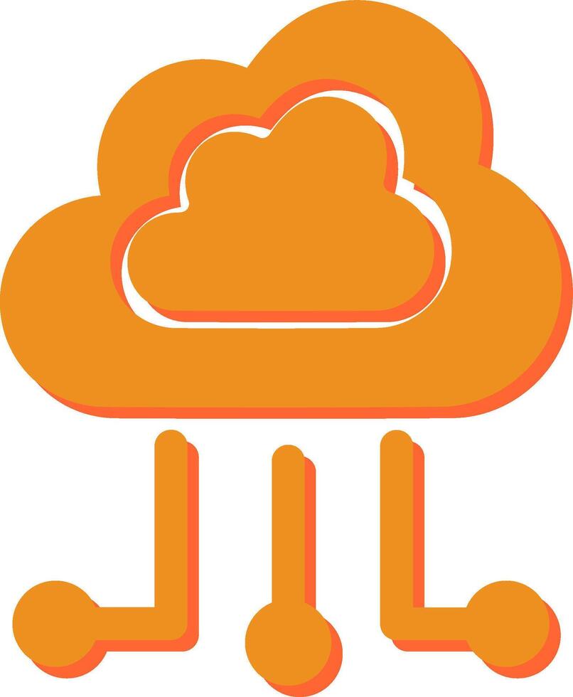 icono de vector de nube