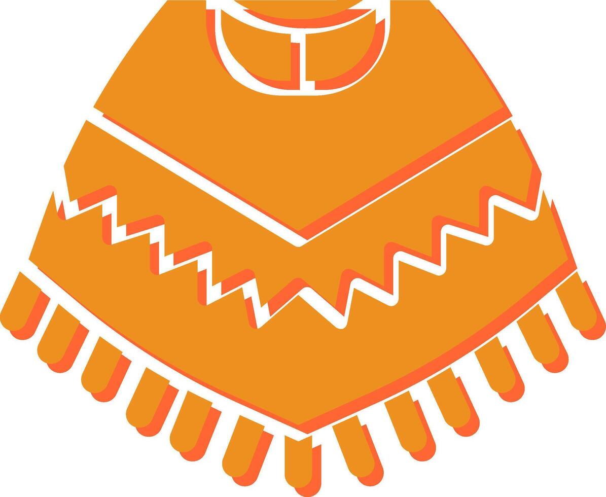 poncho vector icono