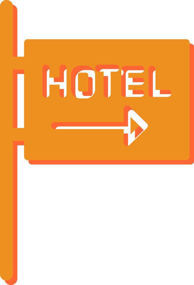 icono de vector de signo de hotel