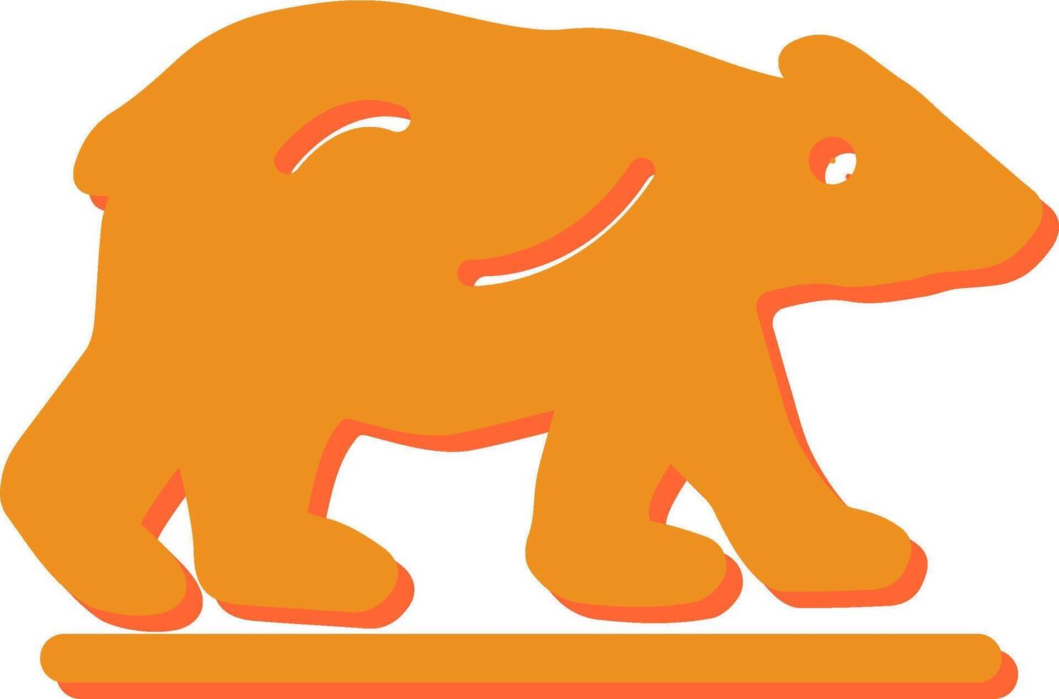 icono de vector de oso polar