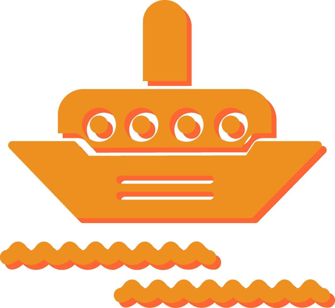 icono de vector de barco de vapor