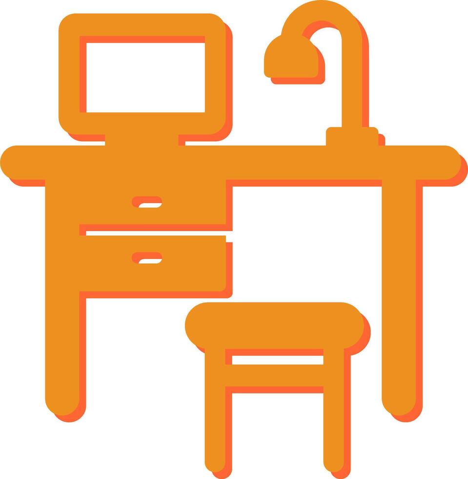 Simple Desk Vector Icon