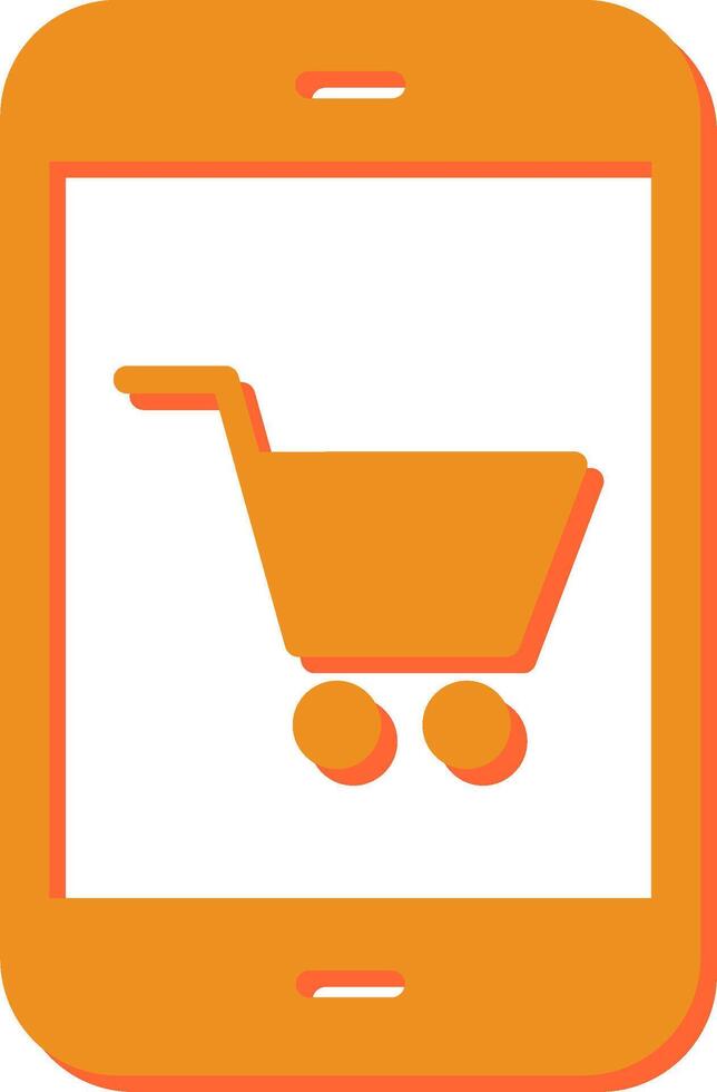 icono de vector de compras en línea