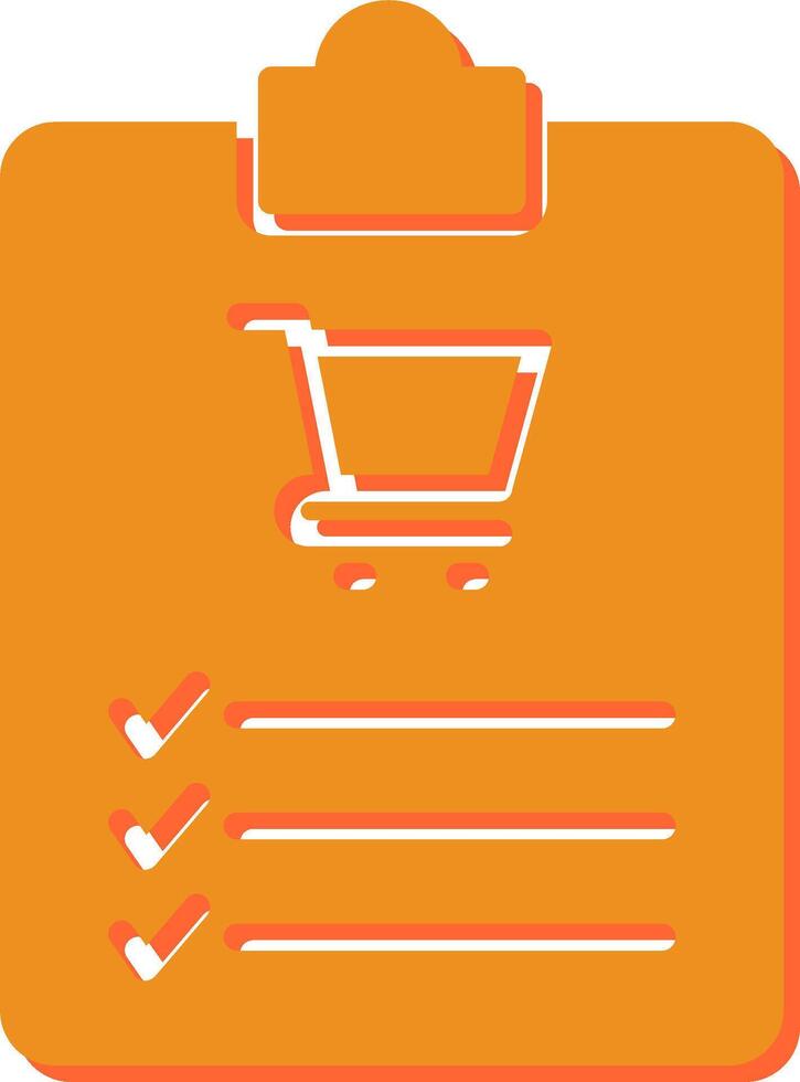 icono de vector de lista de compras