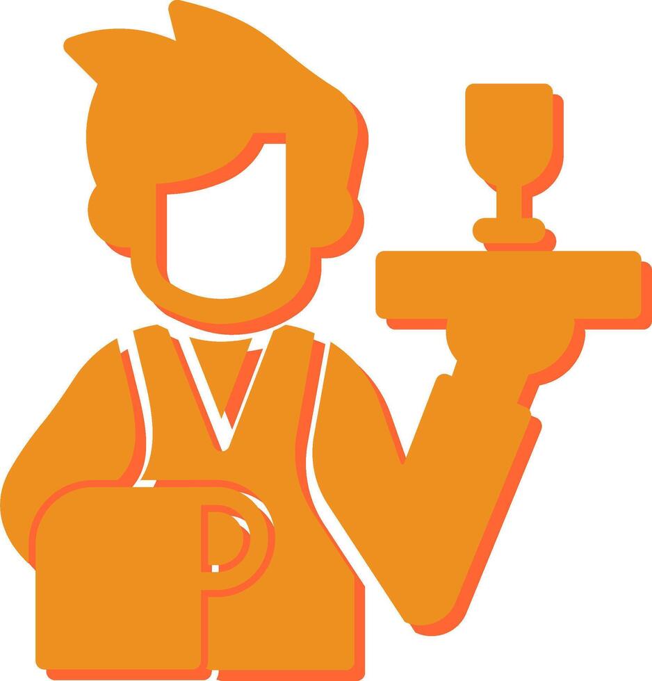 Waiter Vector Icon