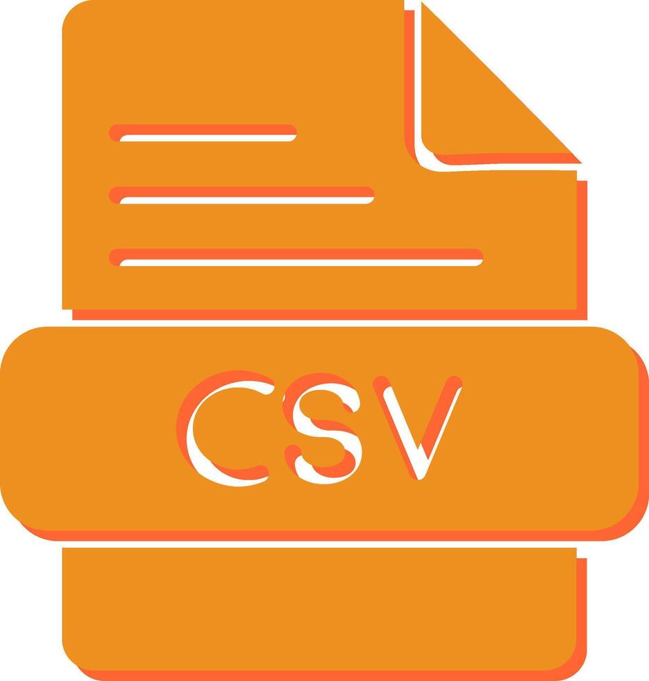 icono de vector csv