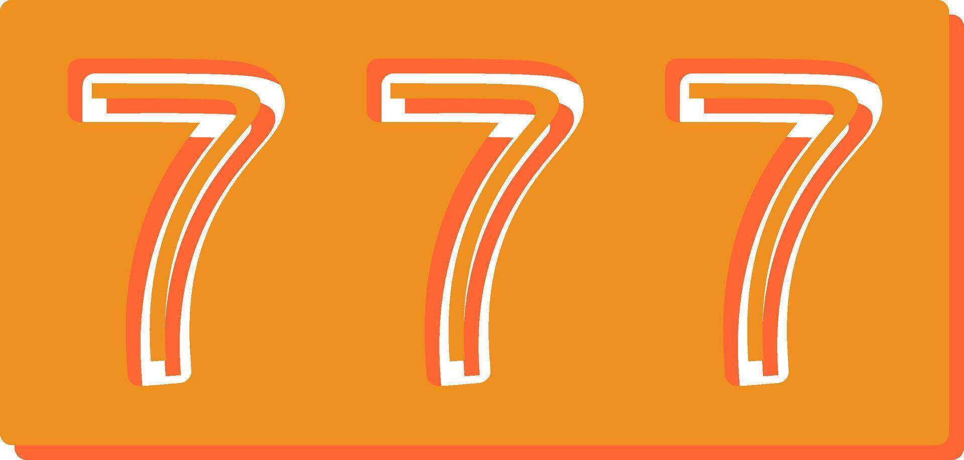 Triple Sevens Vector Icon